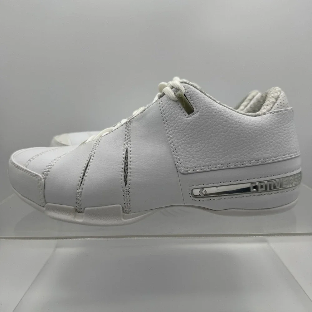 Brand New Converse Dwayne Wade Signature OX White Silver 1V191 Men's Size 8.5